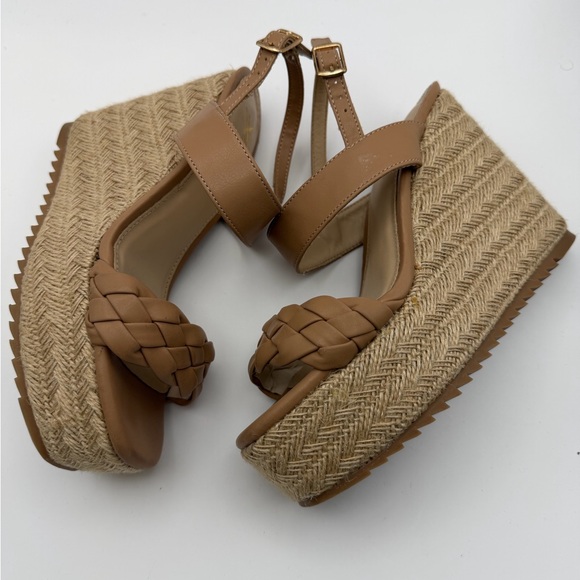 Xappeal Women's Brown Woven Wedges - Picture 3 of 8